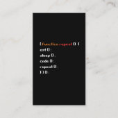 Carte De Visite Funny Computer Science Coder Programmer, Fonction (Devant)