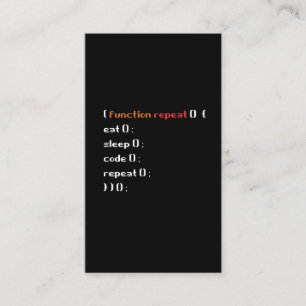 Carte De Visite Funny Computer Science Coder Programmer, Fonction
