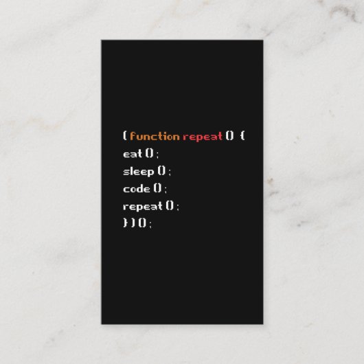 Carte De Visite Funny Computer Science Coder Programmer, Fonction (Devant)