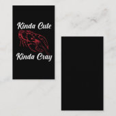 Carte De Visite Funny Crawfish Boire Kinda Cute Kinda Cray (Devant / Derrière)