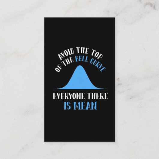 Carte De Visite Funny Data Science Bell Curve Computer Programmer (Devant)