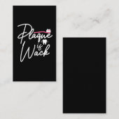 Carte De Visite Funny Dentistra Plaque Dental Assistant dentaire (Devant / Derrière)