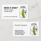 Carte De Visite 😍 🤩 🥒 Funny Dinking coach Pickleball (Devant / Derrière)