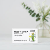 Carte De Visite 😍 🤩 🥒 Funny Dinking coach Pickleball (Debout devant)