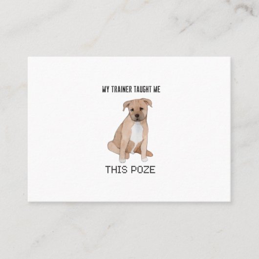 Carte De Visite Funny dog, puppy messages de Poze (Devant)