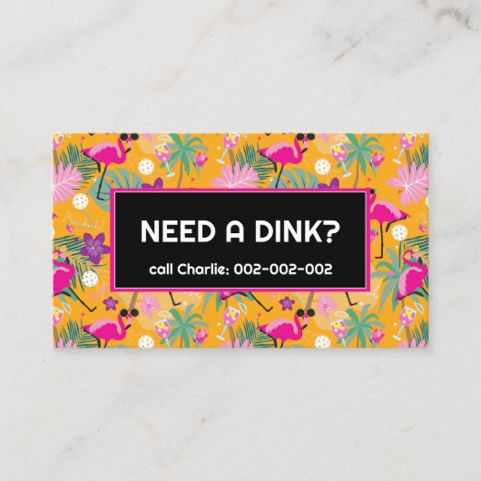 Carte De Visite Funny Entraîneur de plongée Pickleball (Devant)