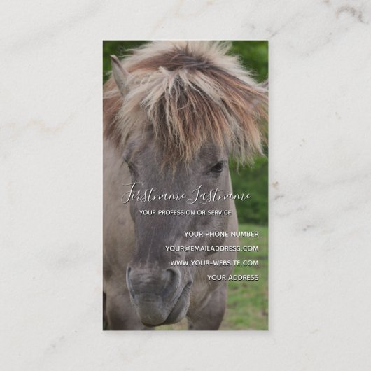 Carte De Visite Funny équitation école d'équitation instructeur (Dos)