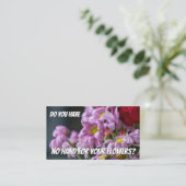 Carte De Visite Funny fané fleuriste expertise nécessaire bus (Debout devant)