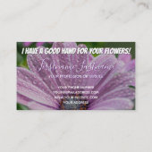 Carte De Visite Funny fané fleuriste expertise nécessaire bus (Dos)