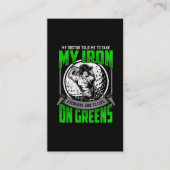 Carte De Visite Funny Golf Course Devis Humour du joueur de golf (Devant)