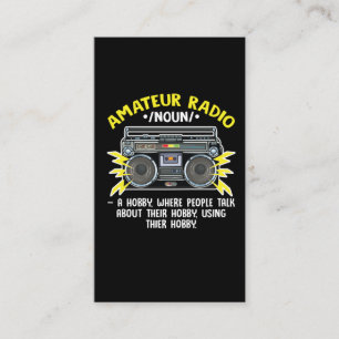 Carte De Visite Funny Ham Radio Operateur Amateur Radio Définitio
