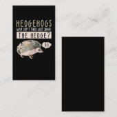 Carte De Visite Funny Humour animal de hérisson (Devant / Derrière)