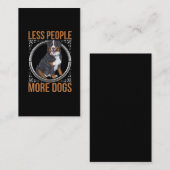 Carte De Visite Funny Introvert Bernese Mountain Dog Amoureux des (Devant / Derrière)