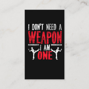 Carte De Visite Funny Karate Taekwondo Joke Humour des arts martia
