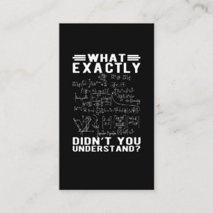 Carte De Visite Funny Mathématicien Physique Enseignant Sciences N