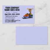 Carte De Visite Funny Moose motoneige (Devant / Derrière)