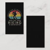 Carte De Visite Funny Mountain Randonnée passionné de randonnée en (Devant / Derrière)