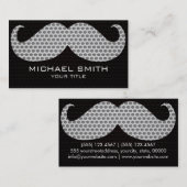 Carte De Visite Funny Mustache Trou métallique (Devant / Derrière)