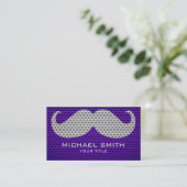 Carte De Visite Funny Mustache Trou métallique #3 (Debout devant)