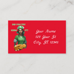 Carte De Visite Funny Nurse Icing It Thunder_Cove