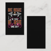 Carte De Visite Funny Nursing School Humour Empreinte de léopard N (Devant / Derrière)