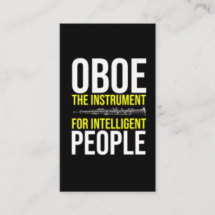 Carte De Visite Funny Oboe Player Humour de musiciens intelligents