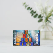 Carte De Visite Funny Pop-Artist unique personnalisable (Debout devant)