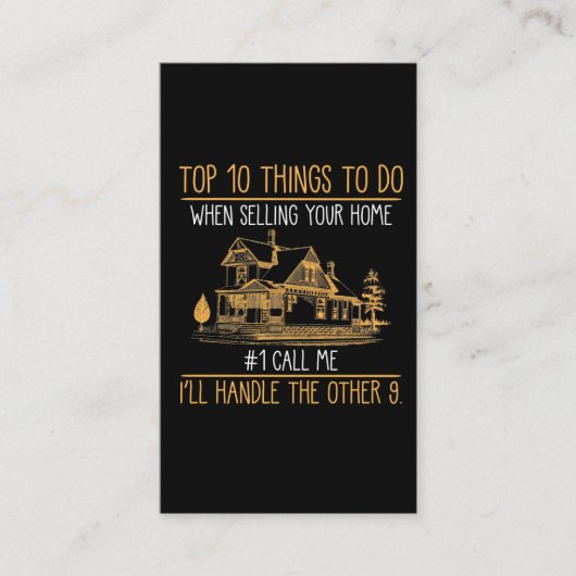 Carte De Visite Funny Realtors Agent immobilier de vente à domicil (Devant)