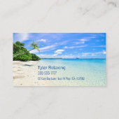 Carte De Visite Funny Retraité Beach & Palms Profession Gag Vs2 (Dos)