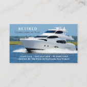 Carte De Visite Funny Retraité do-it-yourself profession White Yac (Devant)