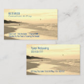 Carte De Visite Funny Retraité Yel Sunset Beach, do-it-yourself Ga (Devant / Derrière)