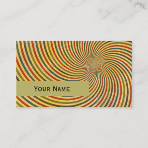 Carte De Visite Funny Retro Grunge Swirl + votre texte