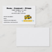 Carte De Visite Funny School Bus (Devant / Derrière)
