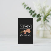 Carte De Visite Funny Science Pun Chimie Sloth Nap Lover (Debout devant)
