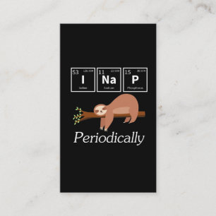 Carte De Visite Funny Science Pun Chimie Sloth Nap Lover