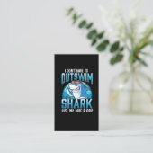 Carte De Visite Funny Scuba Diving Shark Dive Buddy (Debout devant)