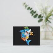 Carte De Visite Funny Shark Drink (Debout devant)