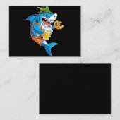 Carte De Visite Funny Shark Drink (Devant / Derrière)
