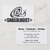 Carte De Visite Funny Snail (Devant / Derrière)