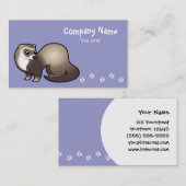 Carte De Visite Furet de bande dessinée (Devant / Derrière)