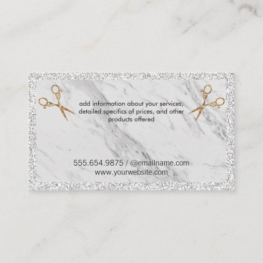 Carte De Visite Furry Chig | Ciseaux | Marbre (Dos)