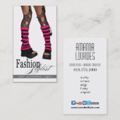 Carte De Visite Fuschia génial énervé de conception de costume de (Devant / Derrière)