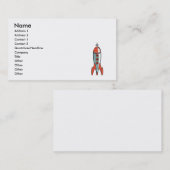 Carte De Visite fusée spatiale rétro (Devant / Derrière)