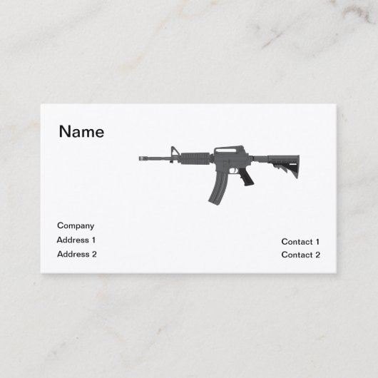 Carte De Visite Fusil M-4 (Devant)
