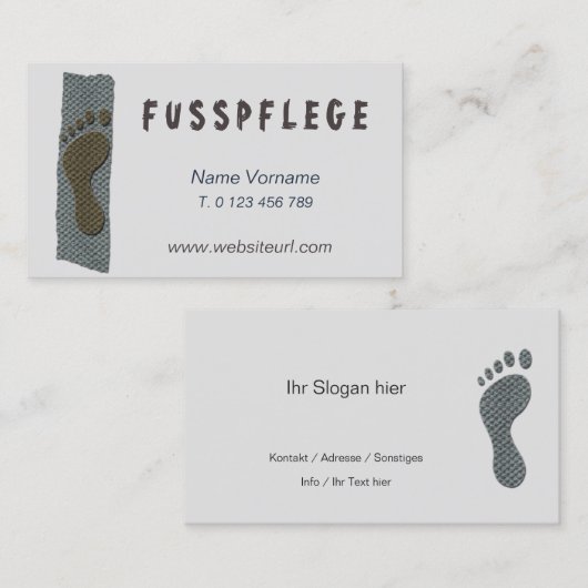 Carte De Visite fußpfCollege (Devant / Derrière)