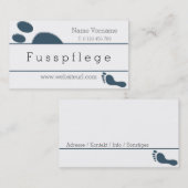 Carte De Visite fusspflege (Devant / Derrière)