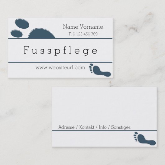 Carte De Visite fusspflege (Devant / Derrière)