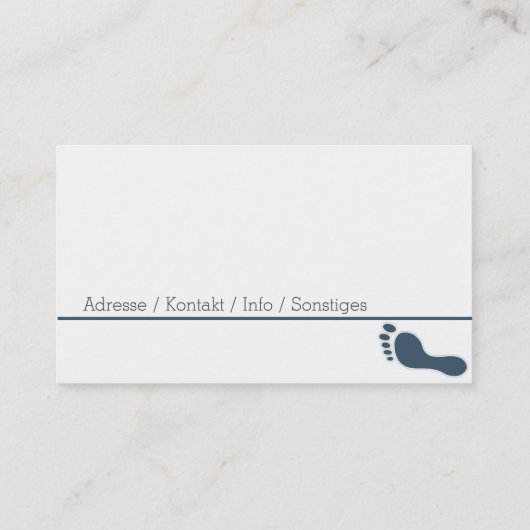 Carte De Visite fusspflege (Dos)