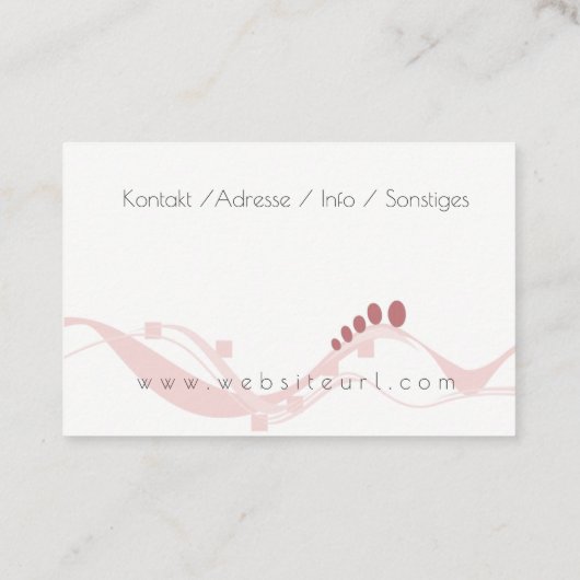 Carte De Visite fusspflege (Dos)