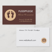 Carte De Visite fusspglege (Devant / Derrière)